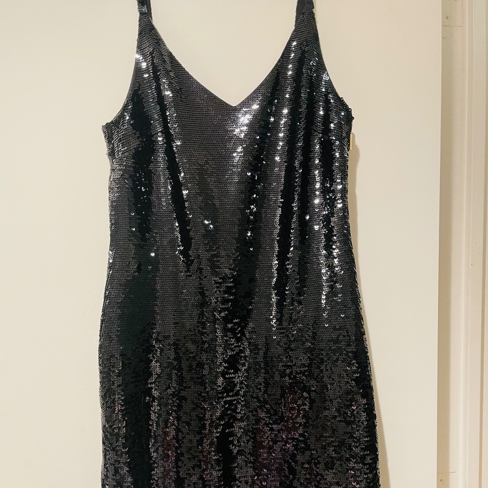 NWT Michael Kors black sequin cocktail dress